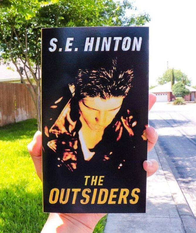 The Outsiders oleh S.E. Hinton (instagram.com/lindseyplace_littlefreelibrary)