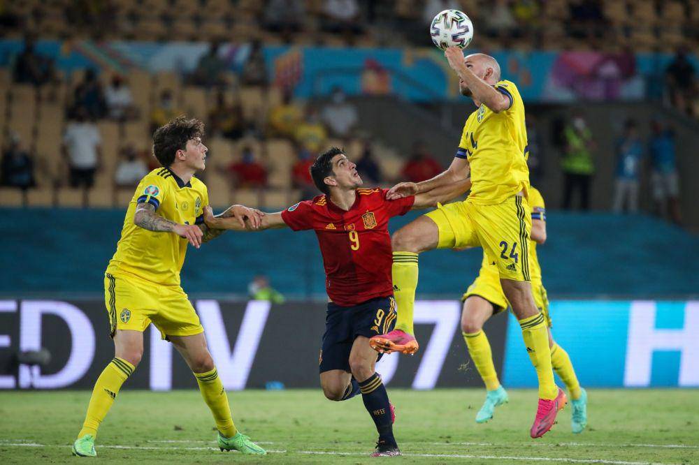 Potret laga Spanyol menghadapi Swedia (twitter.com/SeFutbol)