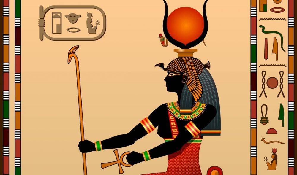ilustrasi sosok Hathor (ancient-origins.net)