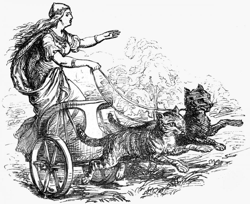 ilustrasi sosok Fryeja (wikimedia.org)