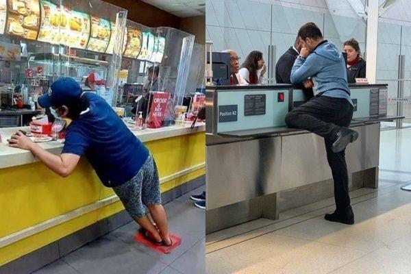 10 Potret Orang Berdiri dengan Cara yang Absurd, Bikin Sakit Perut