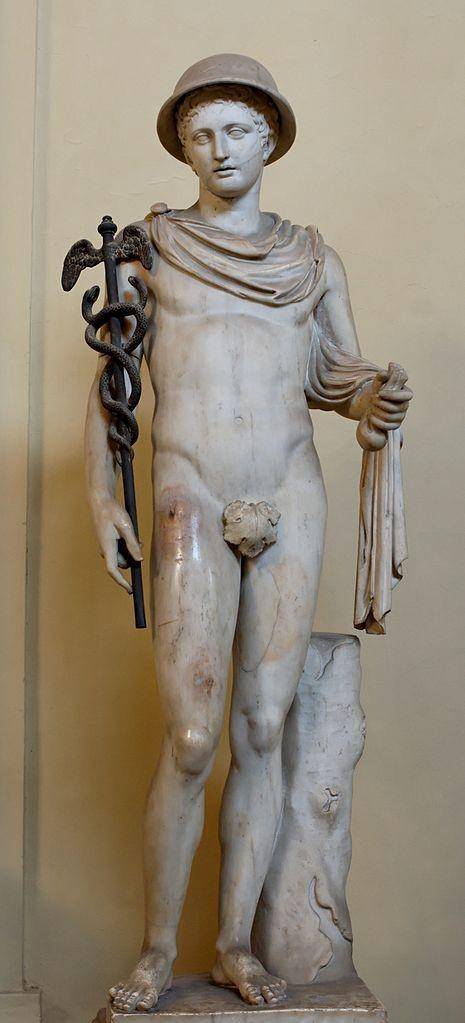 Hermes memegang tongkat Caduceus. (wikimedia.org)