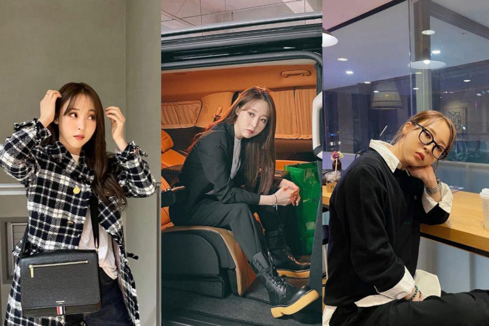 9 Ide Padu Padan Outfit Nuansa Hitam dan Putih ala Moonbyul MAMAMOO