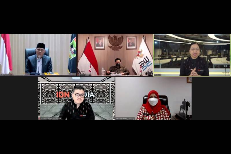 Webinar HUT ke-7 IDN Times "BUMN Dukung Daerah Bangkit dari COVID-19" pada Selasa (15/6/2021). (IDN Times/Kevin Handoko)