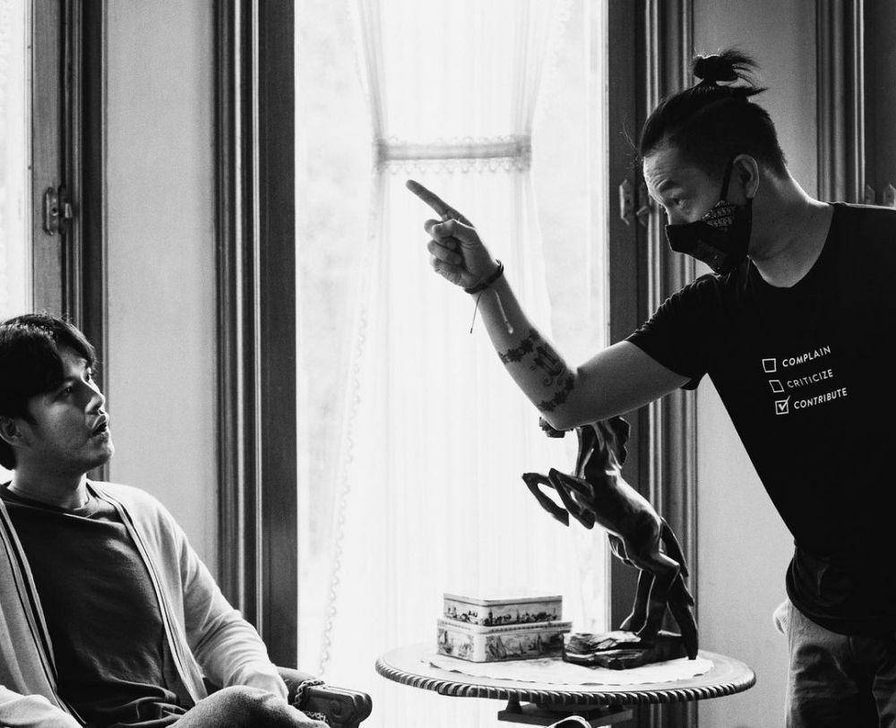 Proses syuting film Teka-Teki Tika. (instagram.com/morganoey)