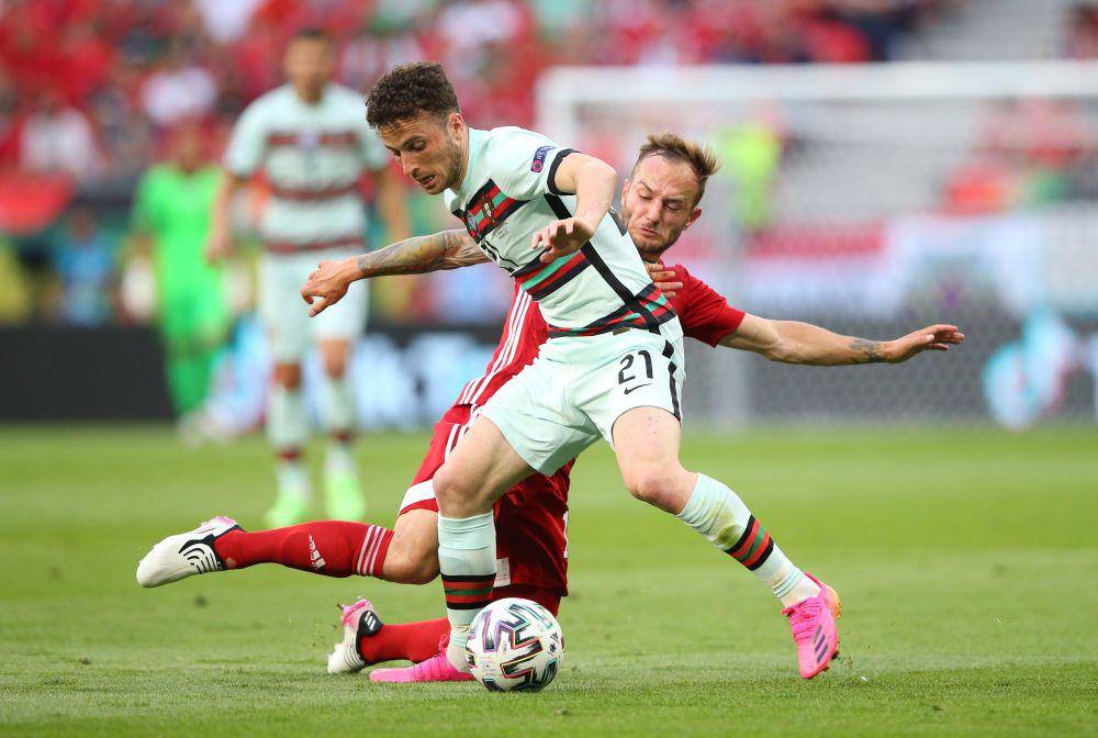 Aksi Diogo Jota saat menghadapi Hungaria (twitter.com/selecaoportugal)