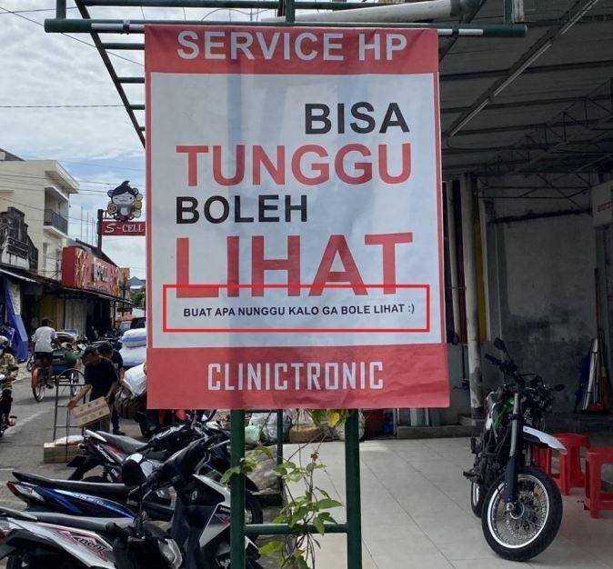 spanduk tukang servis hp (instagram.com/sukijan.id)