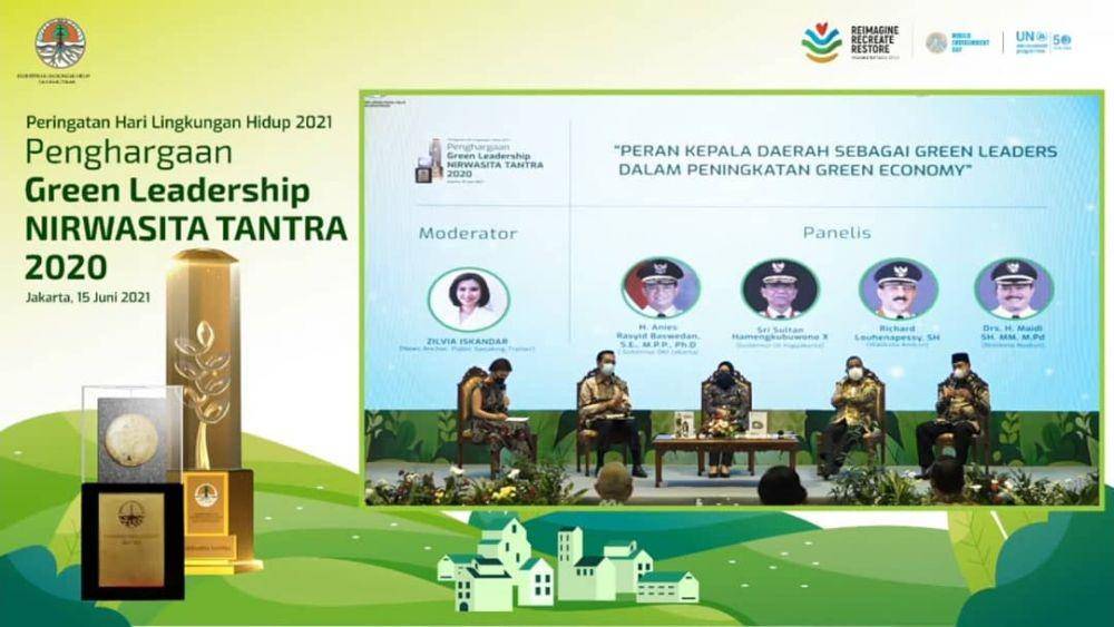 Acara penghargaan Green Leadership Nirwasita Tantra, Selasa (15/6/2021). (Dok. Pemkot Madiun)
