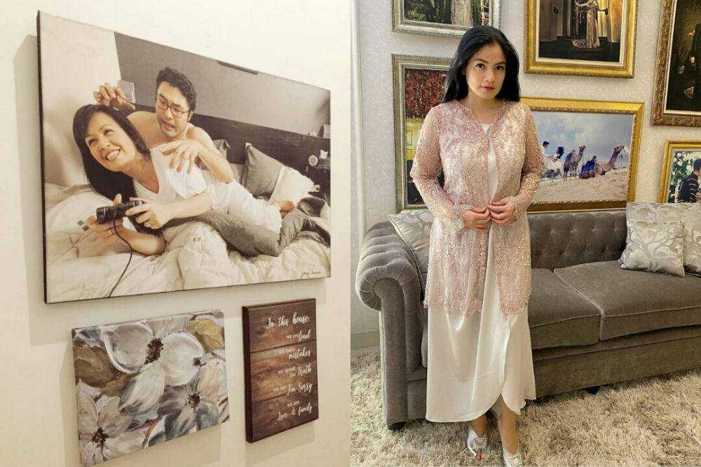 bingkai foto keluarga di rumah artis (instagram.com/cynthia_lamusu | instagram.com/titi_kamall)