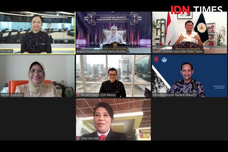 Webinar HUT ke-7 IDN Times #7agaSemangat "Dunia Pendidikan saat COVID-19". (IDN Times/Margith Juita Damanik)