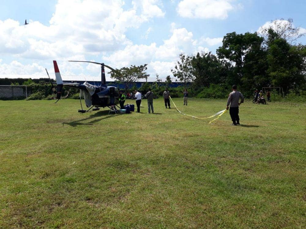 [BREAKING] Helikopter BNPB Mendarat Darurat di Grobogan