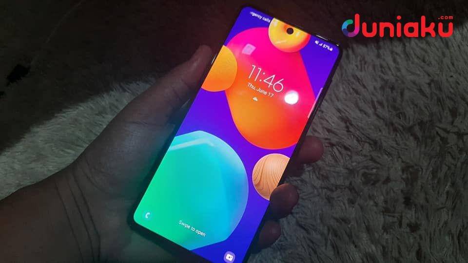 Layar Samsung Galaxy M62. duniaku.com/Adhitya Daniel