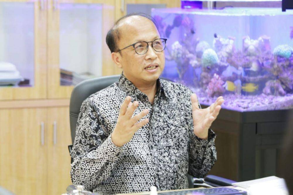 Sekretaris Jenderal Kemnaker, Anwar Sanusi, saat membuka Rapat Kerja Teknis Barenbang Ketenagakerjaan Tahun 2021 secara virtual di Jakarta, Rabu (16/6/2021) malam. (Dok. Kemnaker)