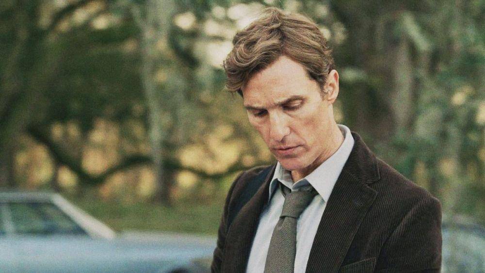 Peran McConaughey sebagai Rust Cohle di True Detective. Dok. Warner Bros