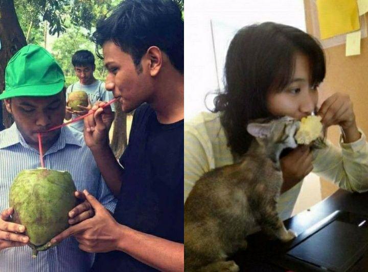9 Potret Kocak Saat Makan Bareng, Berbagi tapi Bikin Ngakak