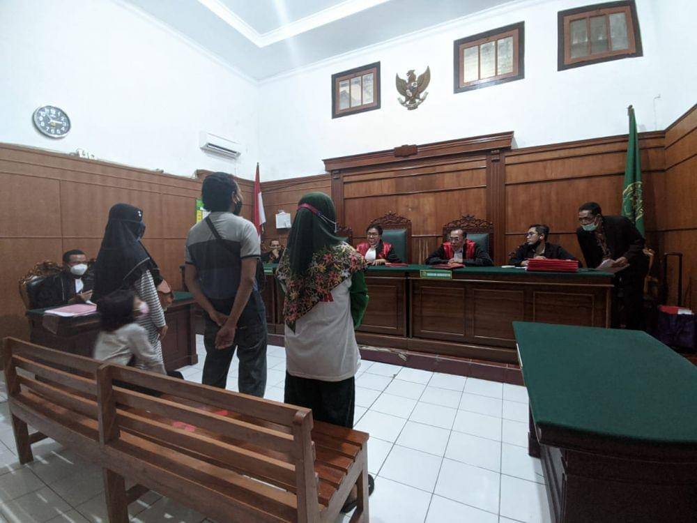 Sidang perdana penculikan Ara di Pengadilan Negeri Surabaya, Kamis (17/6/2021). Dok istimewa