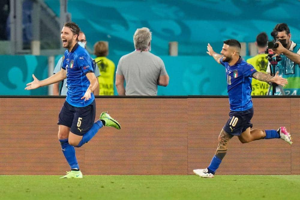 Manuel Locatelli cetak gol untuk Italia (twitter.com/azzurri)