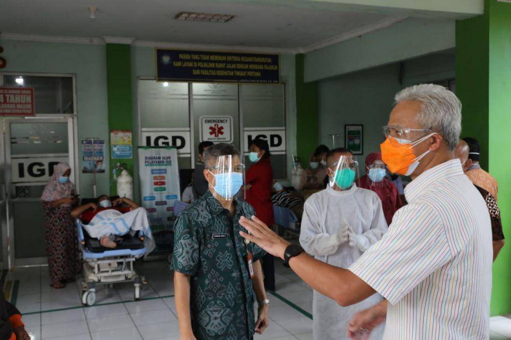 Kondisi IGD RSUD Kartini Jepara dipenuhi pasien virus Corona. (Dok Humas Pemprov Jateng)