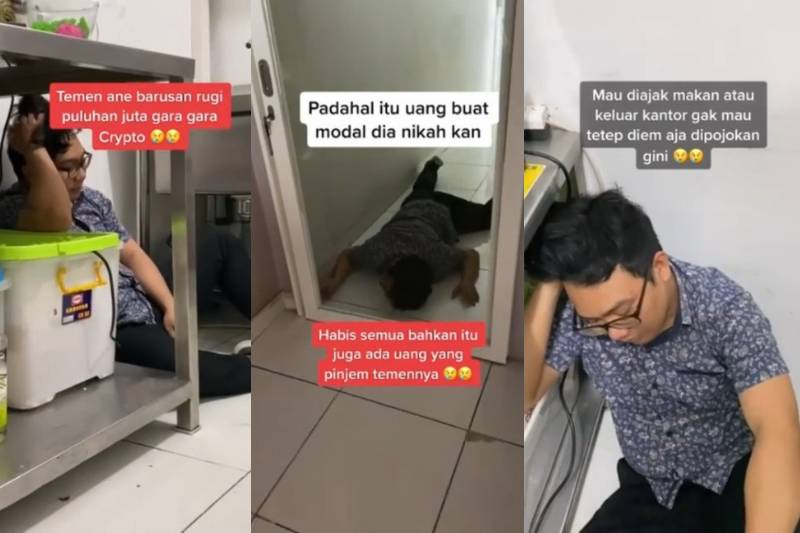 Pria menangis gara-gara gagal investasi di Crypto. (instagram.com/smart.gram)