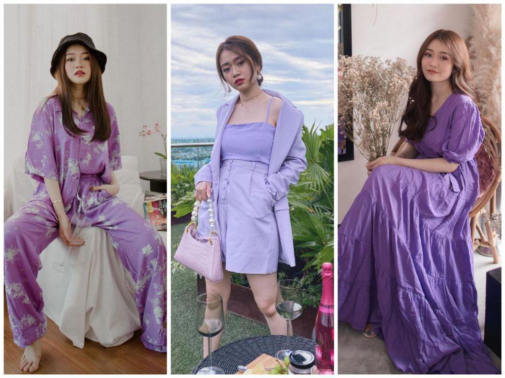 10 Ide Mix and Match Nuansa Ungu ala Nikita Kusuma, Cute dan Fresh!