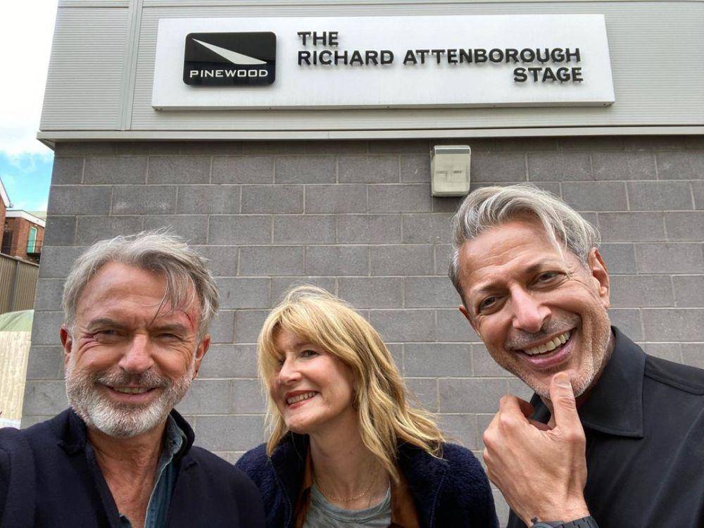 Sam Neill, Laura Dern, Jeff Goldblum (instagram.com/samneilltheprop)