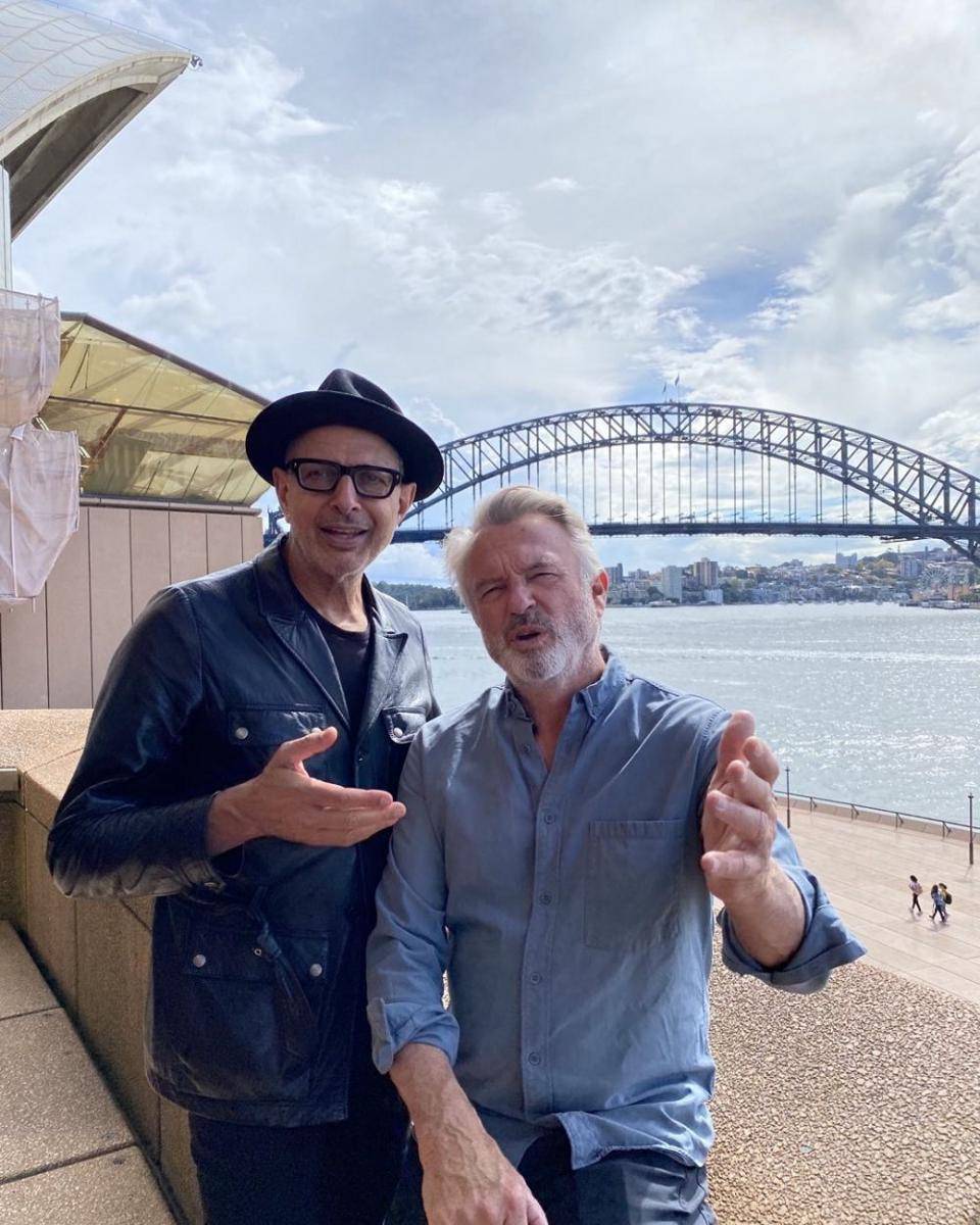 Jeff Goldblum, Sam Neill (instagram.com/samneilltheprop)