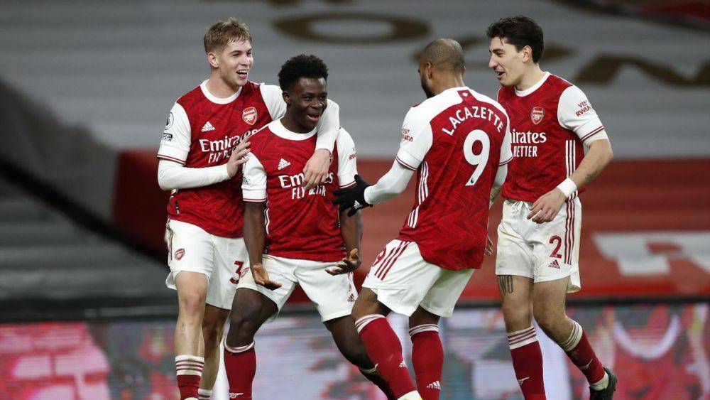 Selebrasi gol Arsenal (eurosport.com)