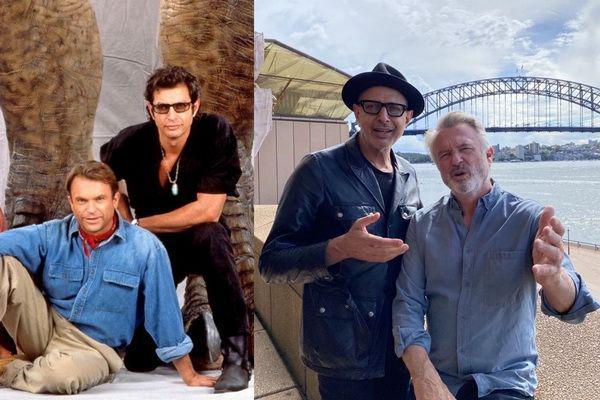 10 Foto Persahabatan Aktor Jurassic Park, Sam Neill dan Jeff Goldblum