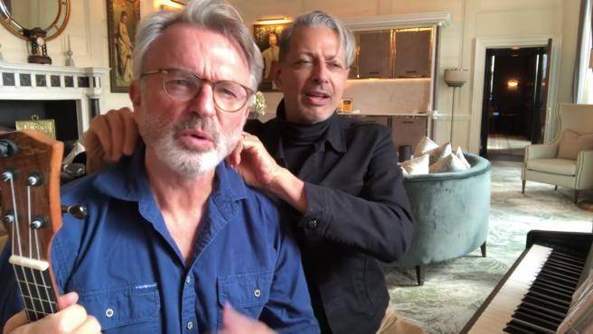 Sam Neill, Jeff Goldblum (instagram.com/samneilltheprop)