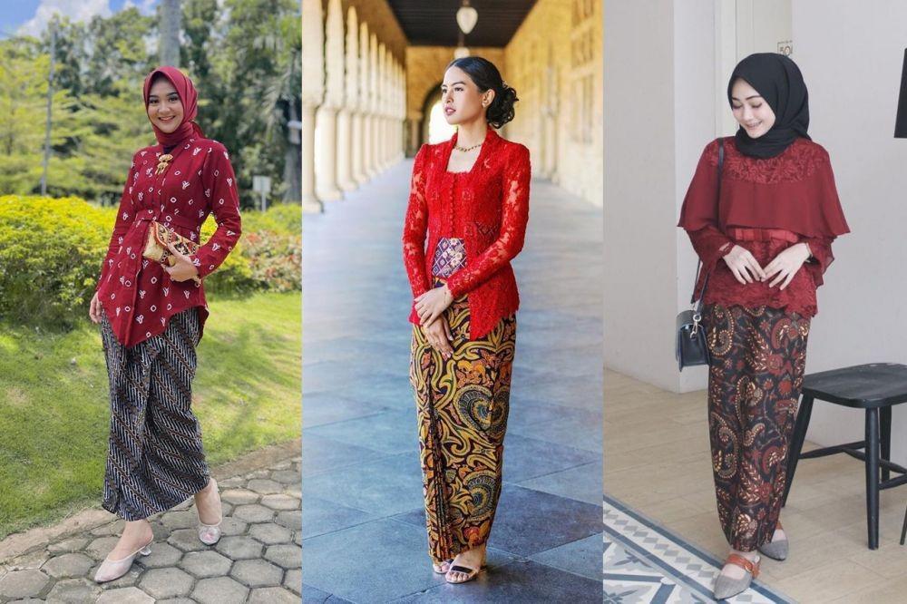 9 Inspirasi Kebaya Merah untuk Wisuda Online yang Effortless Memikat