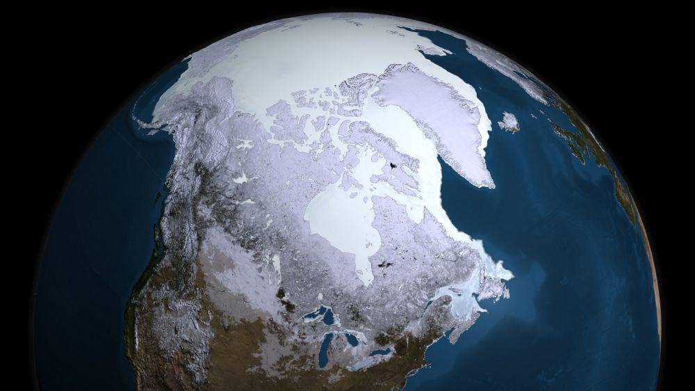 Benua Antarktika di selatan Bumi. (dok. NASA)