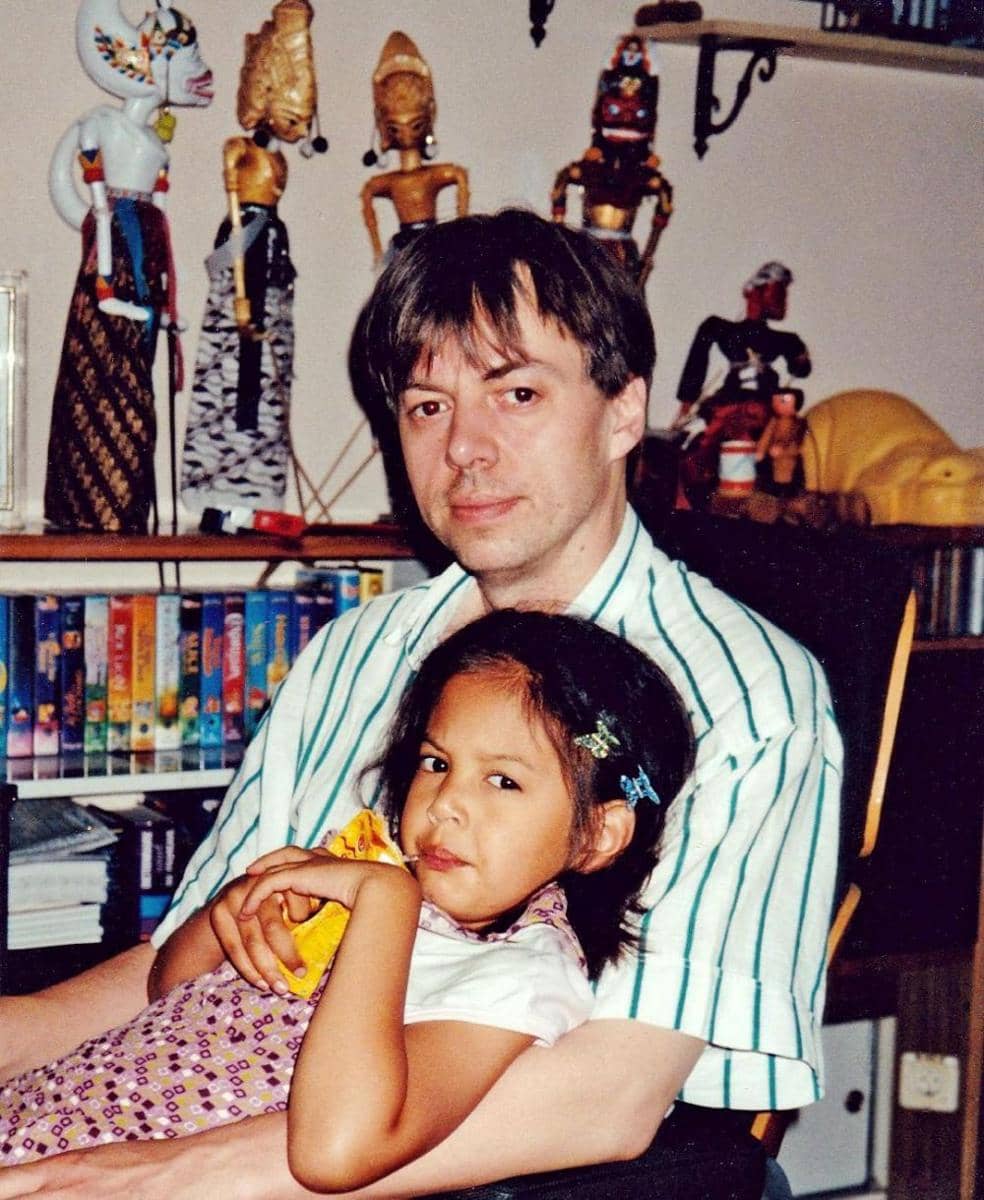 potret Aurelie Moeremans dan ayahnya (instagram.com/aurelie)