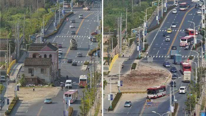 Bangunan di tengah jalan. (reddit.com/HalilHalidBey)