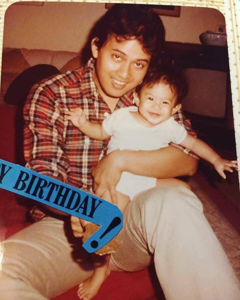 potret Dian Sastrowardoyo dan ayahnya (instagram.com/therealdisastr)