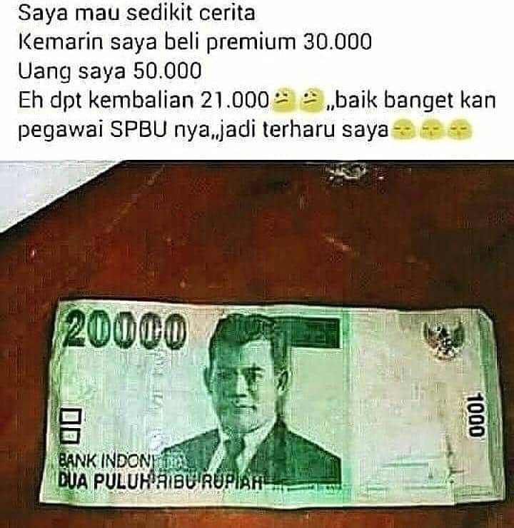 meme uang rusak (instagram.com/c3rita_ojol)