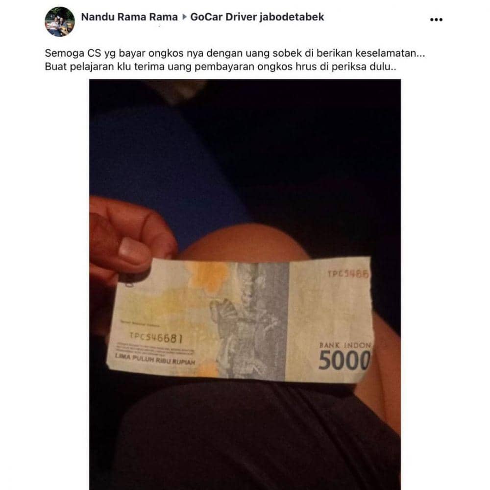 meme uang rusak (instagram.com/dramaojol.id)