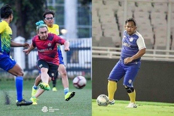 Jago Cetak Gol, 9 Potret Beddu Vs Augie Bermain Sepak Bola