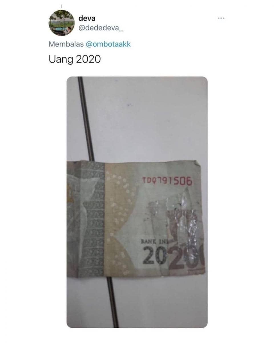 meme uang rusak (instagram.com/rajaherp)