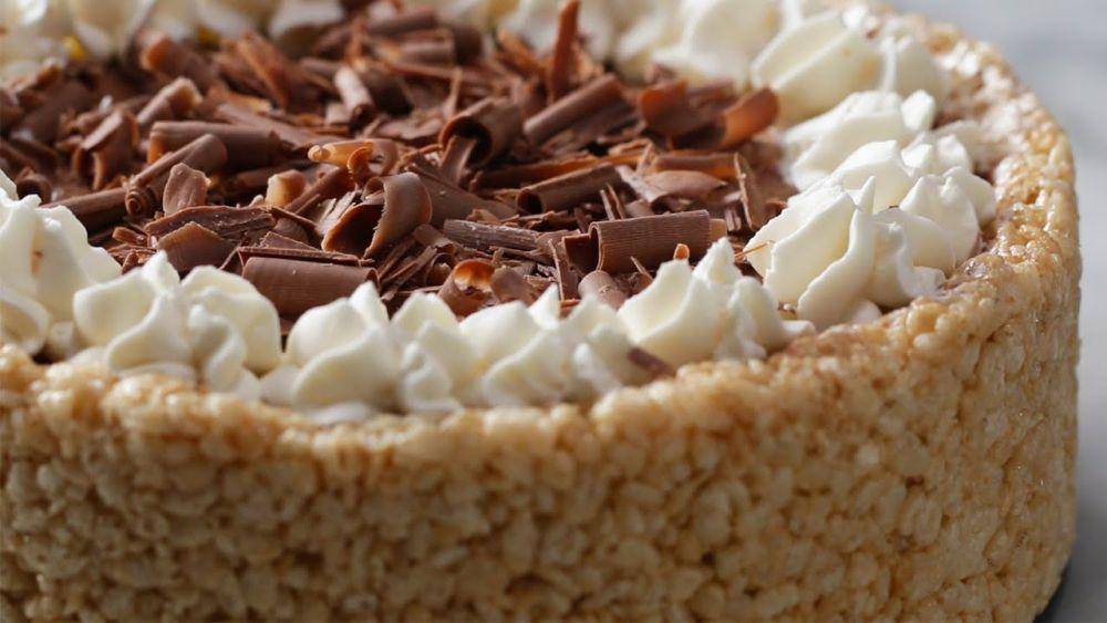 rice krispies cheesecake (tasty.co)