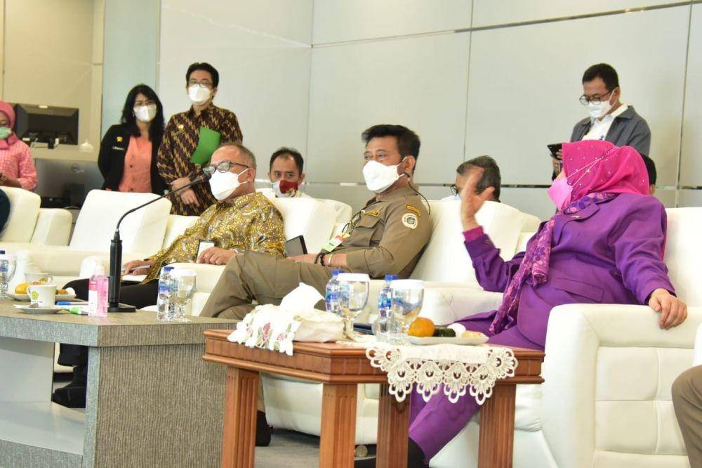 Mentan Syahrul menghadiri sebuah acara. (Dok. Kementan)