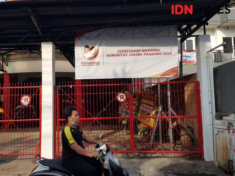 Kantor Sekretariat Komunitas Jokowi-Prabowo 2024 di area Mampang, Jakarta Selatan (IDN Times/Santi Dewi)