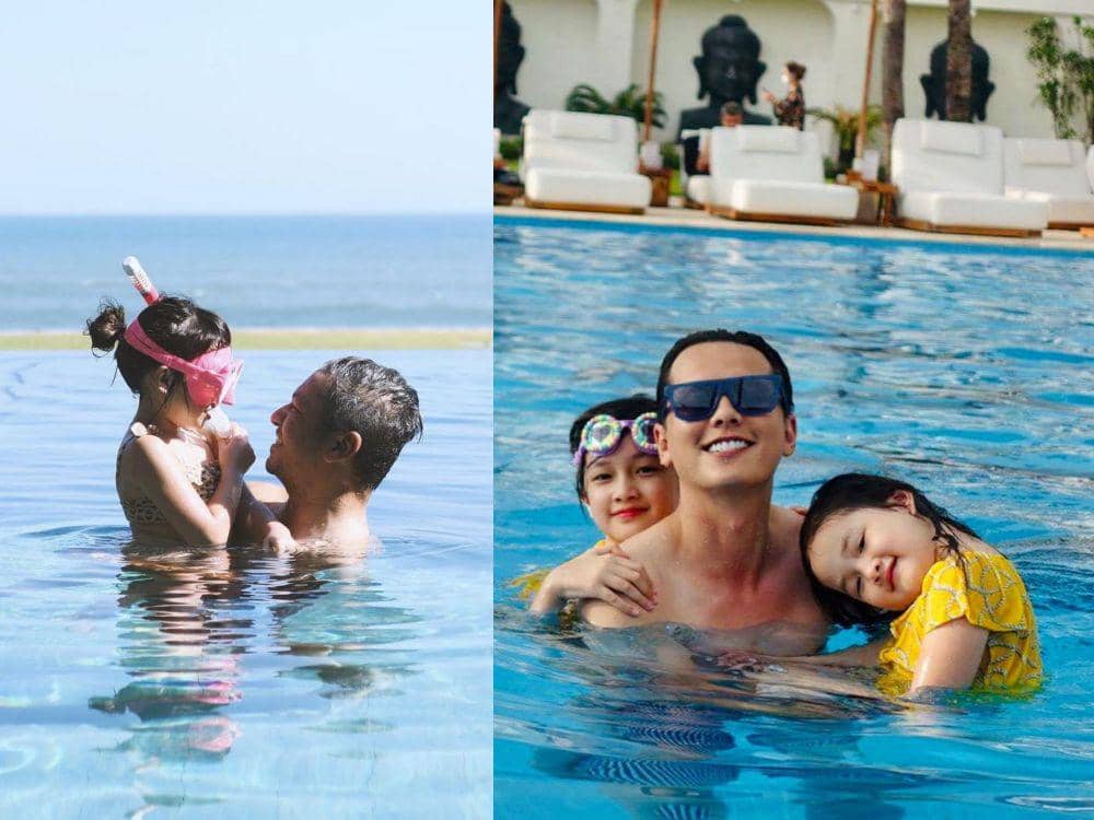 10 Artis Pria Saat Menemani Putrinya Berenang, Papa Siaga!