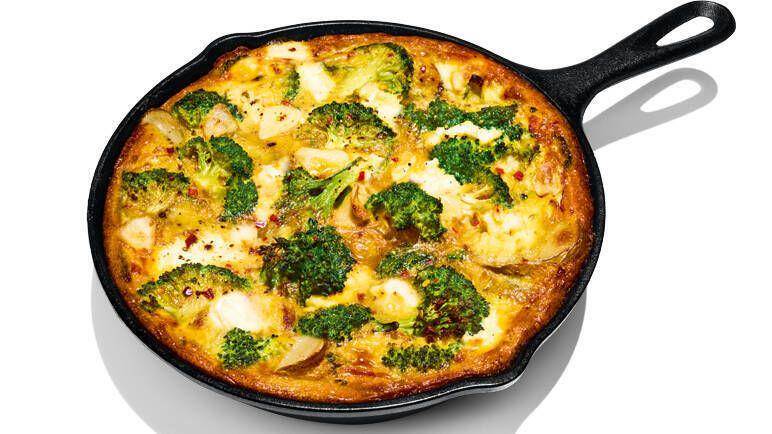 Ilustrasi broccoli frittata (recipes.sainsburys.co.uk)