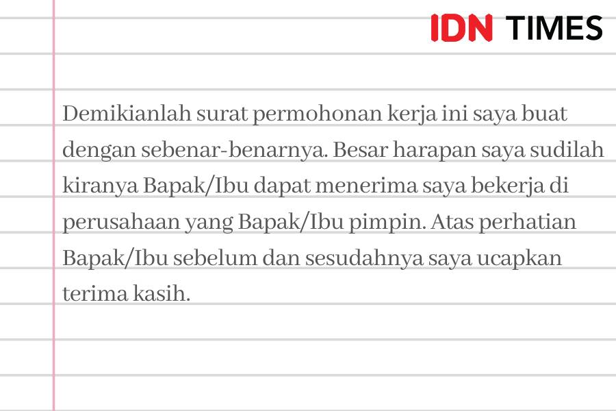 Ilustrasi kalimat penutup surat lamaran kerja (IDN Times/M. Tarmizi Murdianto)