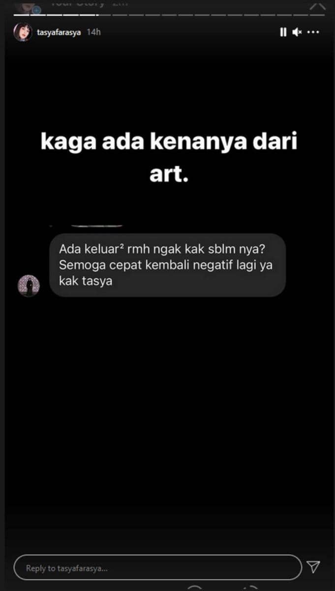 Tasya Farasya positif COVID-19 (Instagram.com/tasyafarasya/)