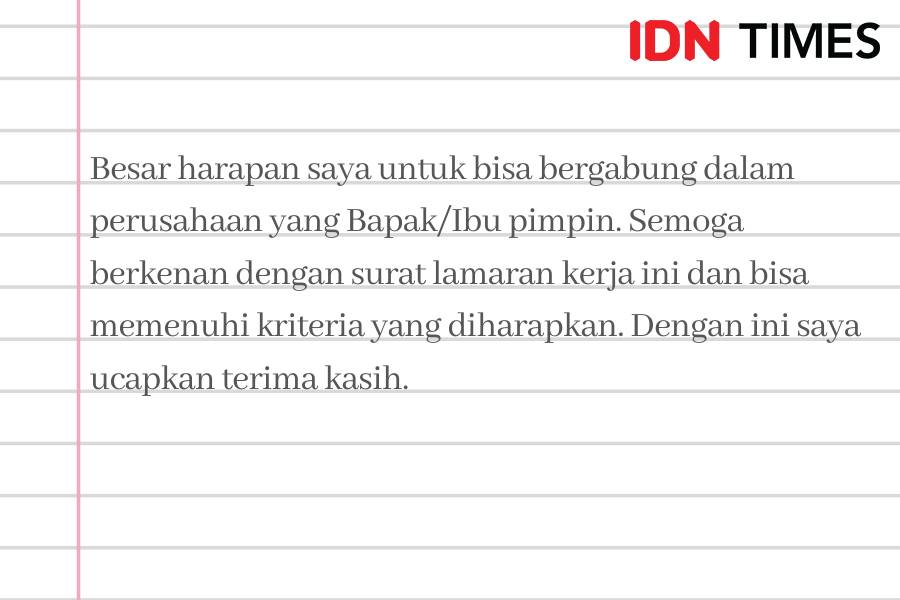 Ilustrasi kalimat penutup surat lamaran kerja (IDN Times/M. Tarmizi Murdianto)