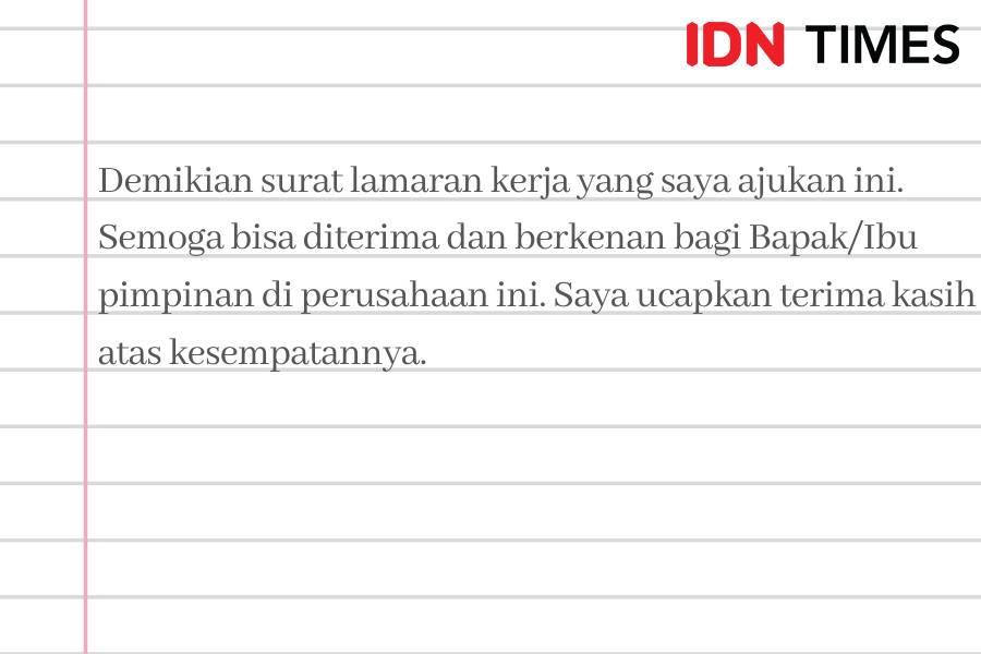 Ilustrasi kalimat penutup surat lamaran kerja (IDN Times/M. Tarmizi Murdianto)