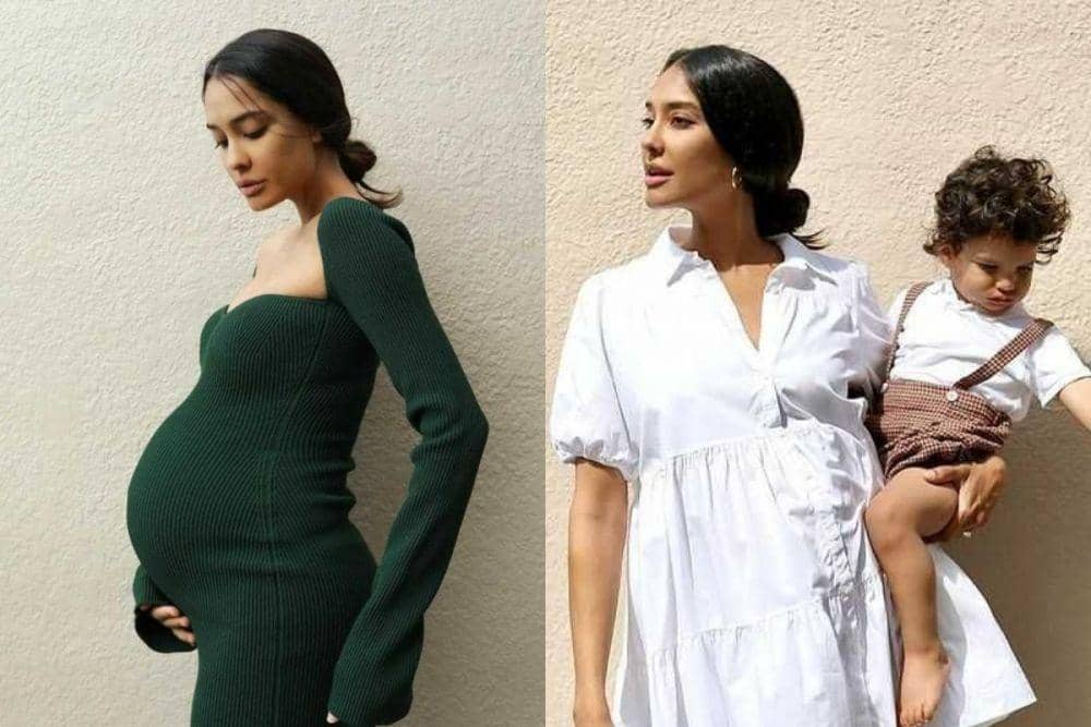 9 Potret Aktris Bollywood, Lisa Haydon Pamer Baby Bump Anak Ketiga