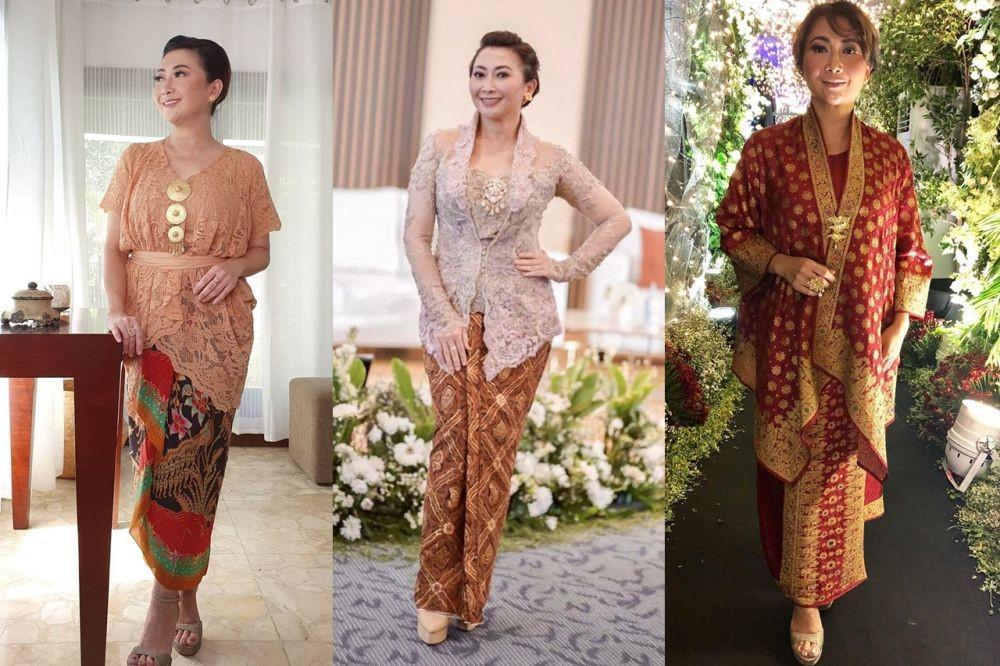 12 Kebaya dan Busana Etnik ala Indy Barends, Gaya Kondangan Mewah