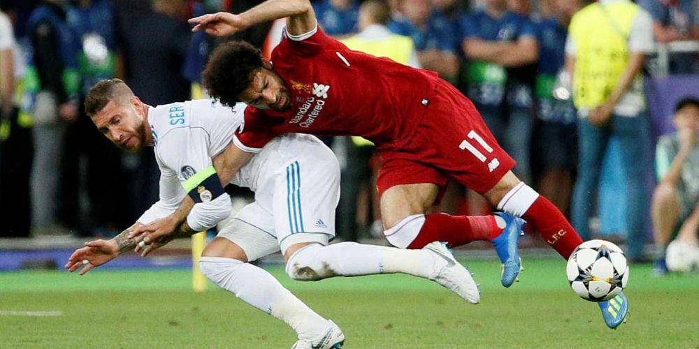 Duel Sergio Ramos dan Mohamed Salah (goal.com)